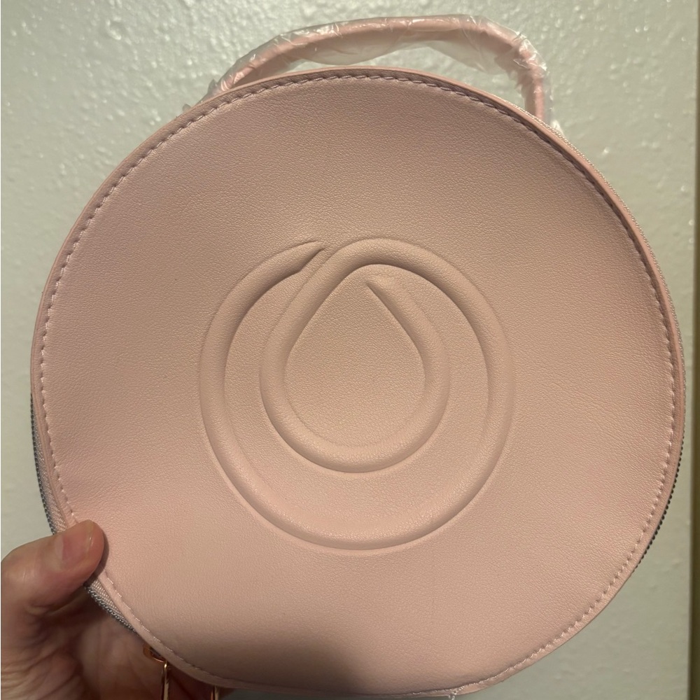 Chic Pink Circle Cosmetic Bag